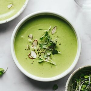 Broccoli almond soup